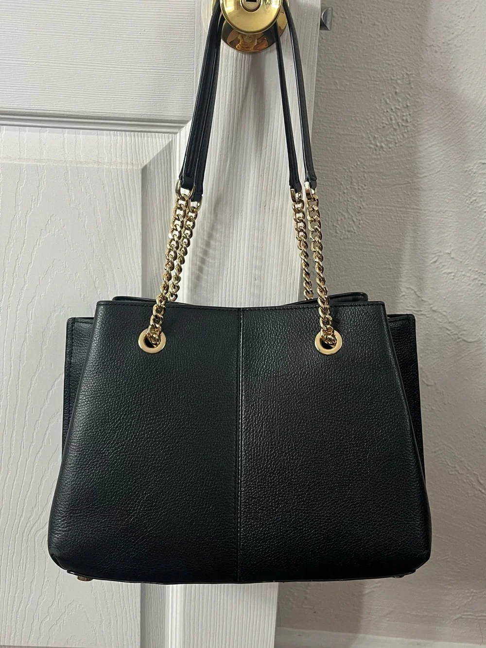 Michael Kors Black Pebbled Leather Shoulder Bag